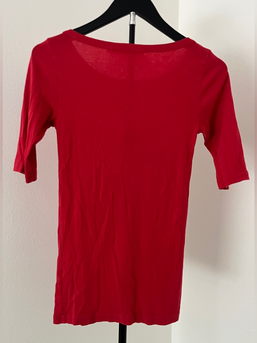 ❤️ Michael Stars Red Supima Cotton Tee | Made in USA | Stretch One Size Top - Picture 3 of 11